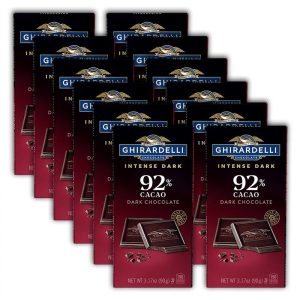 Intense Dark 92% Cacao Dark Chocolate Bar (Case of 12)
